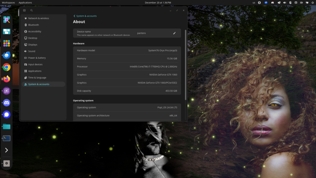 Pop!_OS 24.04 LTS Desktop image