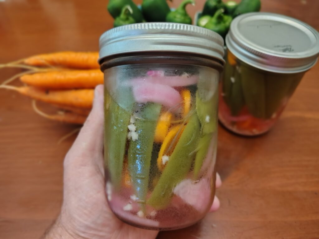 escabeche in a mason jar