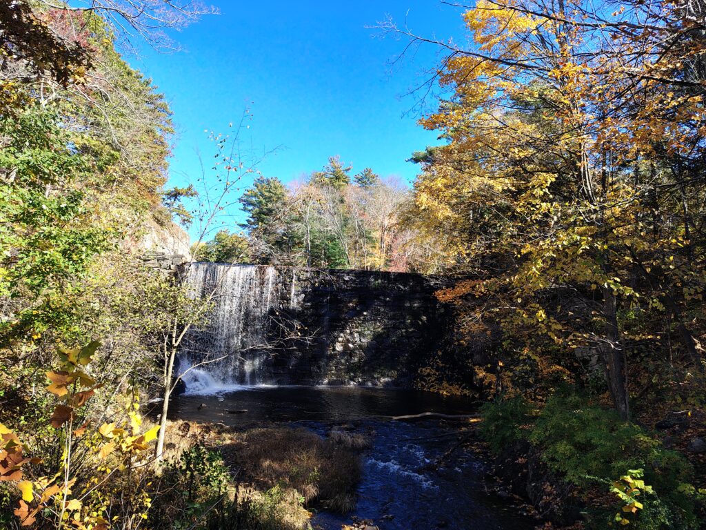 the dam at Puffer's Pond